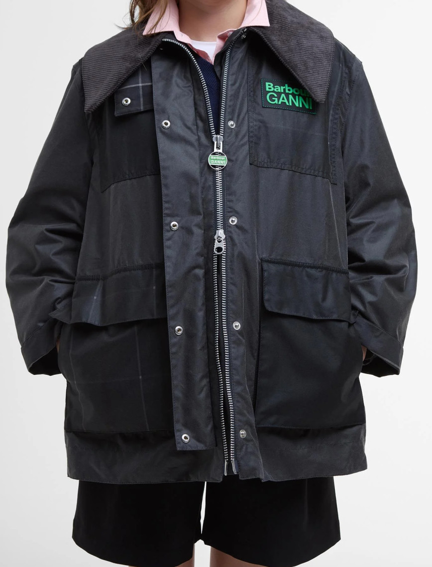 Barbour x GANNI Yağlı Duffle Ceket Barbour x GANNI Yağlı Duffle Ceket