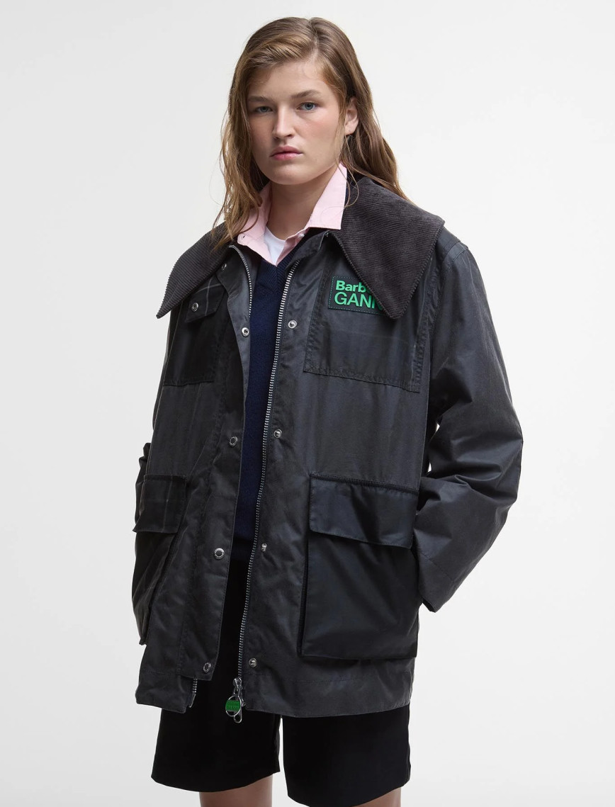 Barbour x GANNI Yağlı Duffle Ceket Barbour x GANNI Yağlı Duffle Ceket