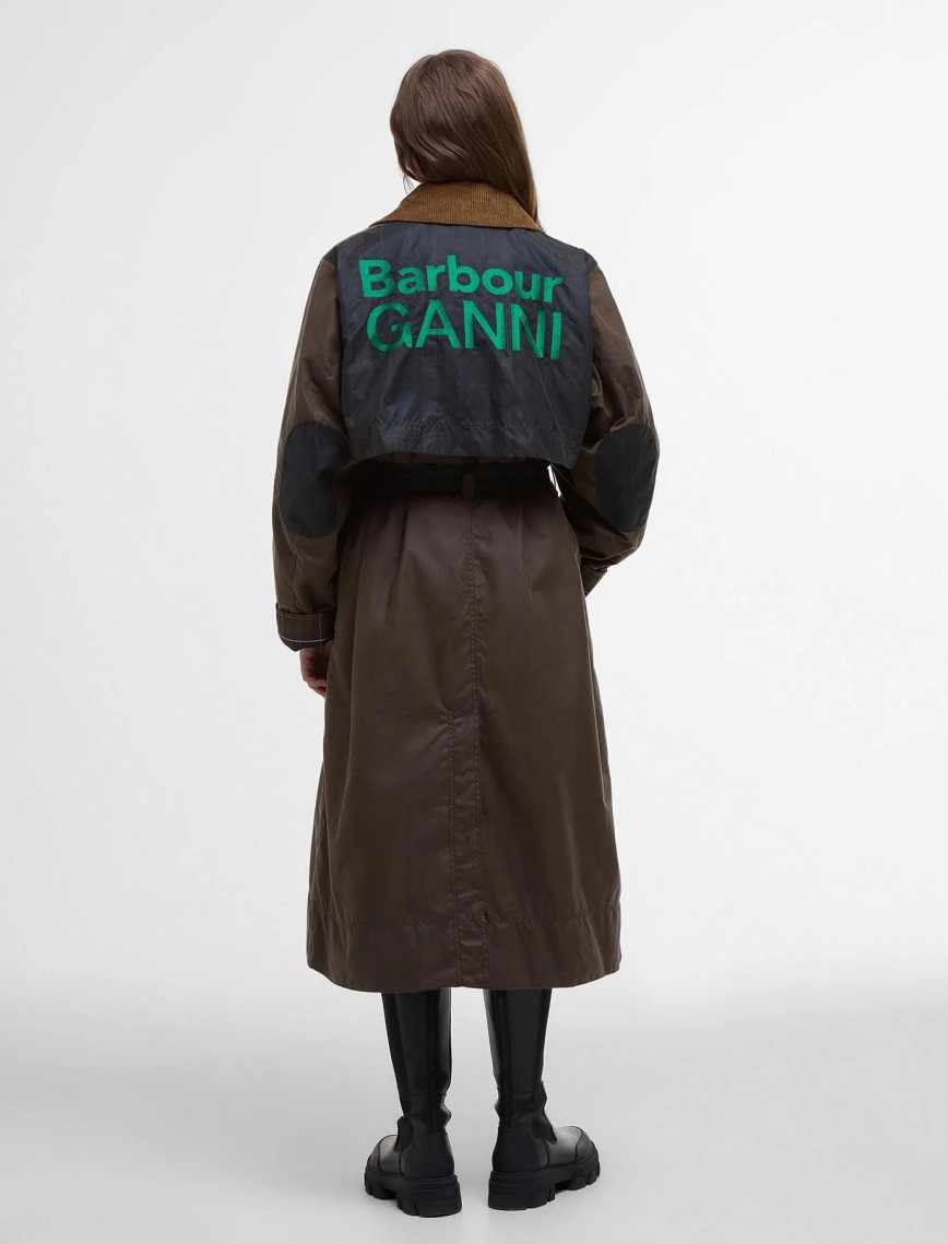 Barbour x GANNI Yağlı Trench Ceket Barbour x GANNI Yağlı Trench Ceket