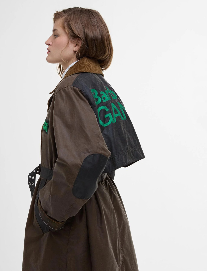 Barbour x GANNI Yağlı Trench Ceket Barbour x GANNI Yağlı Trench Ceket