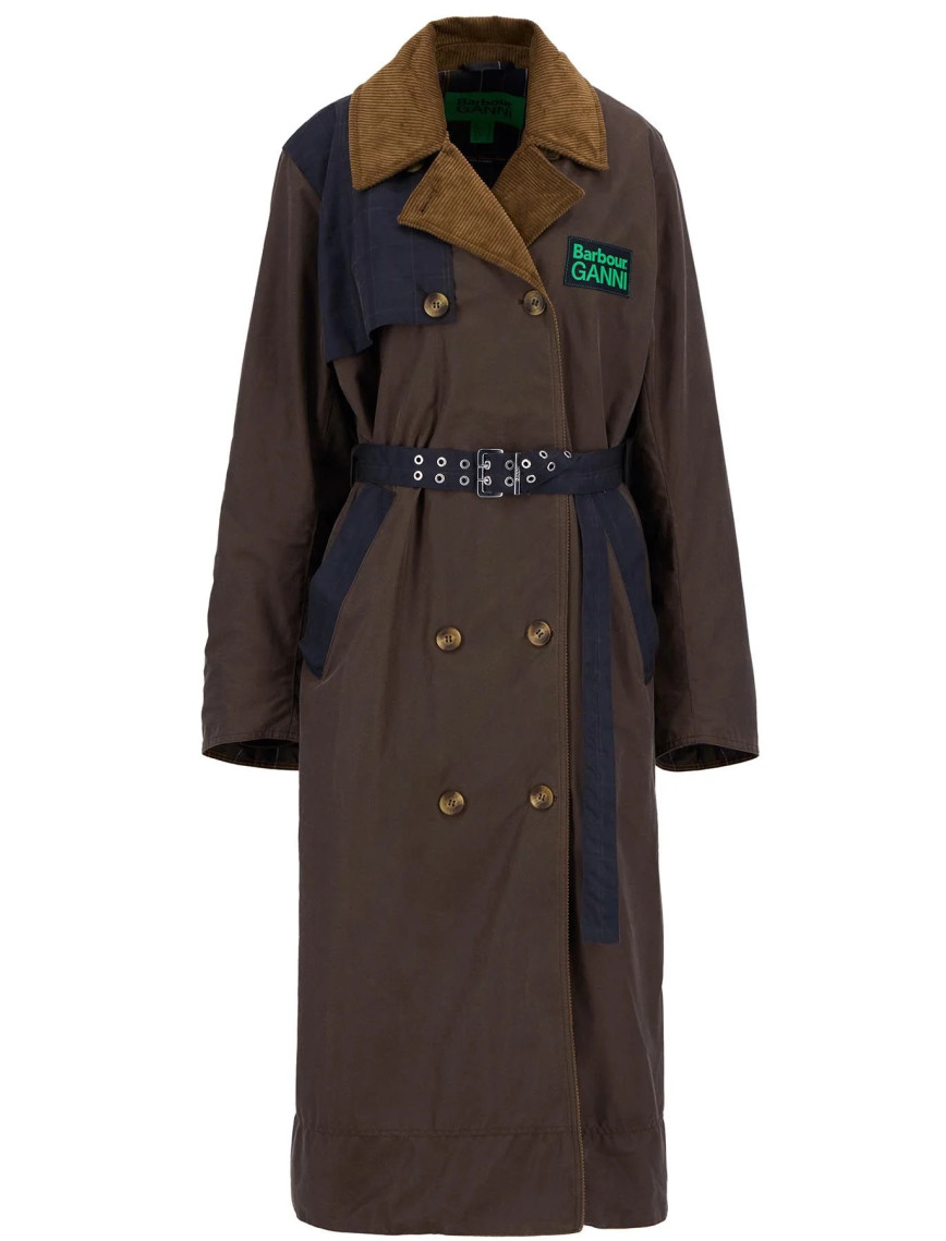 Barbour x GANNI Yağlı Trench Ceket Barbour x GANNI Yağlı Trench Ceket