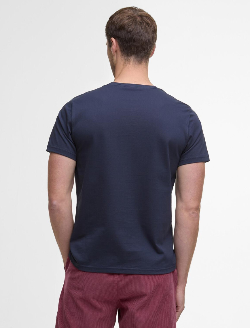 Barbour Tartan Trim Pique T-Shirt Barbour Tartan Trim Pique T-Shirt