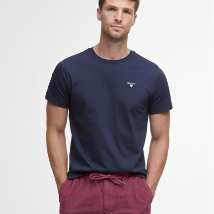 Barbour Tartan Trim Pique T-Shirt Barbour Tartan Trim Pique T-Shirt