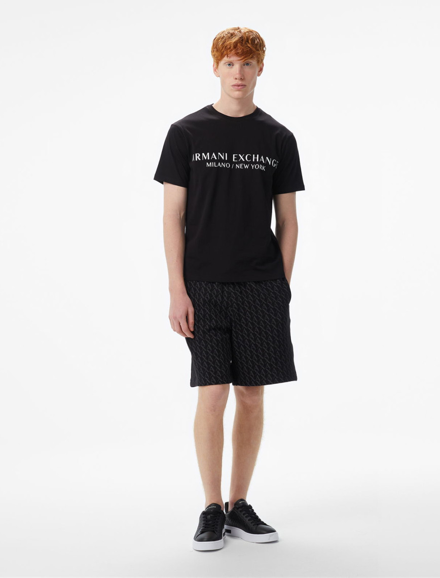 Armani Exchange Erkek Siyah Bisiklet Yaka T-Shirt