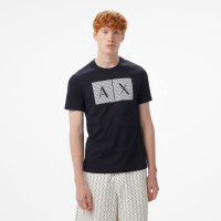 Armani Exchange Erkek Lacivert Bisiklet Yaka T-Shirt