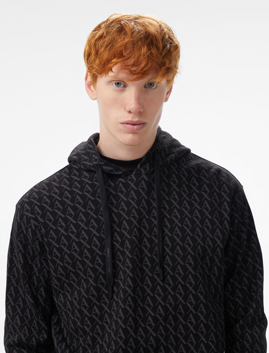 Armani Exchange Erkek Siyah Kapüşonlu Sweatshirt Armani Exchange Erkek Siyah Kapüşonlu Sweatshirt