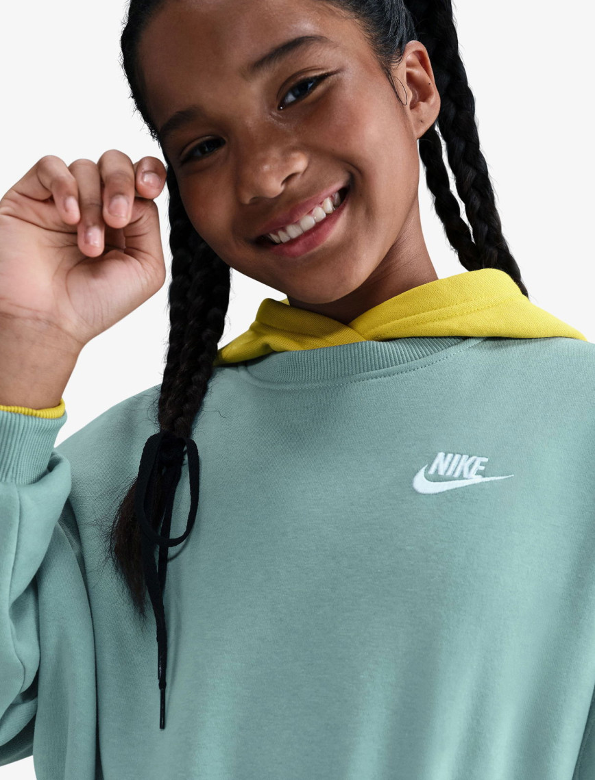 Nike Sportswear Club Fleece Genç Çocuk Yeşil Sweatshirt Nike Sportswear Club Fleece Genç Çocuk Yeşil Sweatshirt