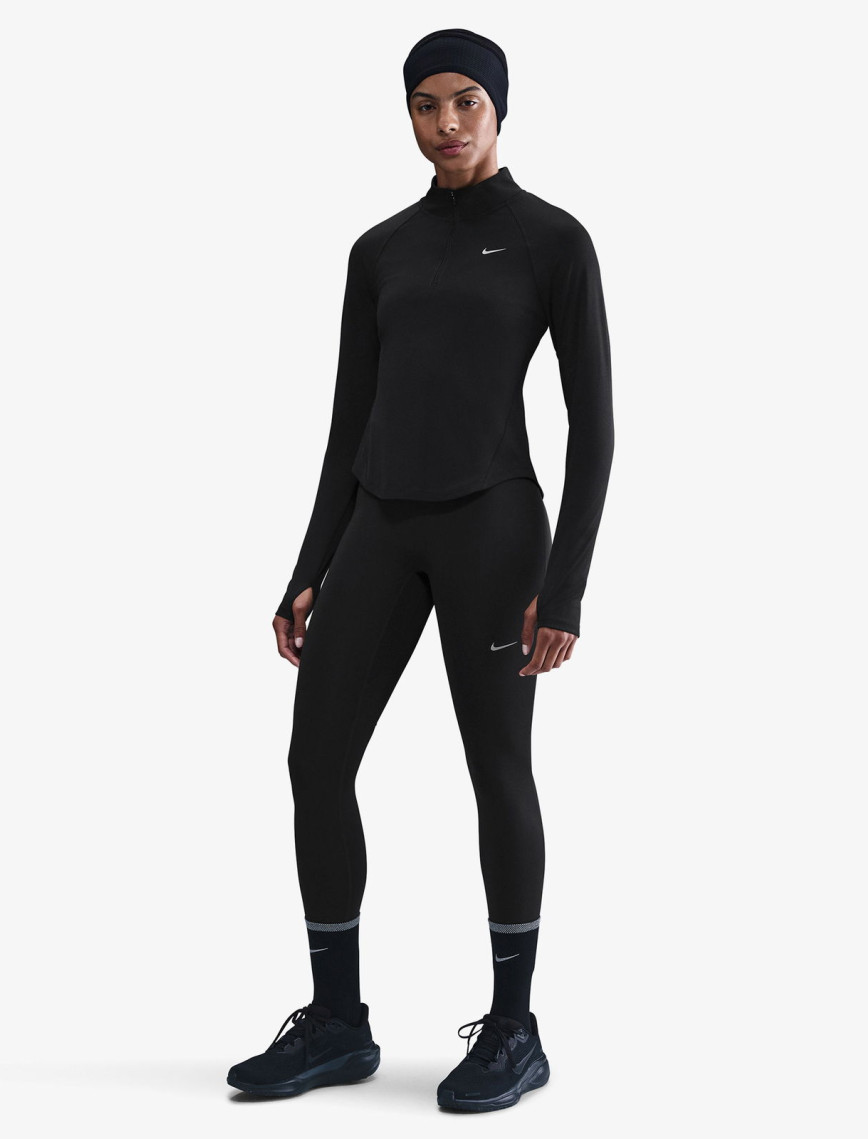 Nike Dri-Fit Tempo Swoosh Run Kadın Siyah T-Shirt Nike Dri-Fit Tempo Swoosh Run Kadın Siyah T-Shirt