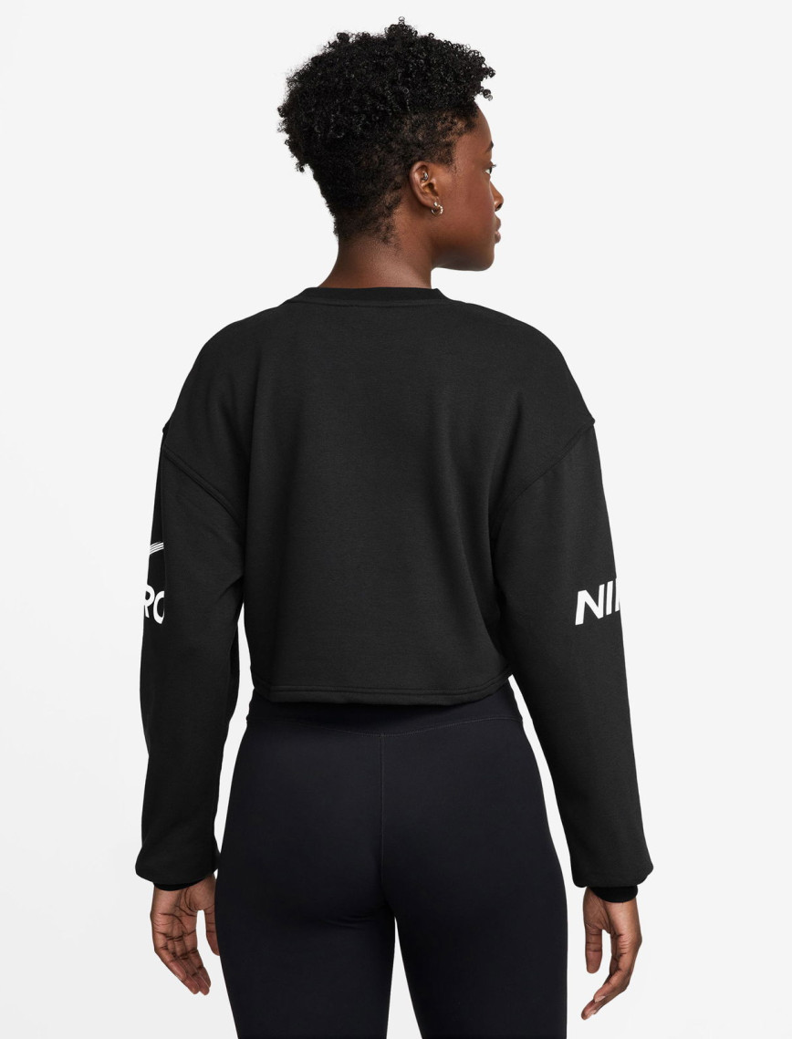 Nike Pro Dri-Fit Fleece Kadın Siyah Sweatshirt