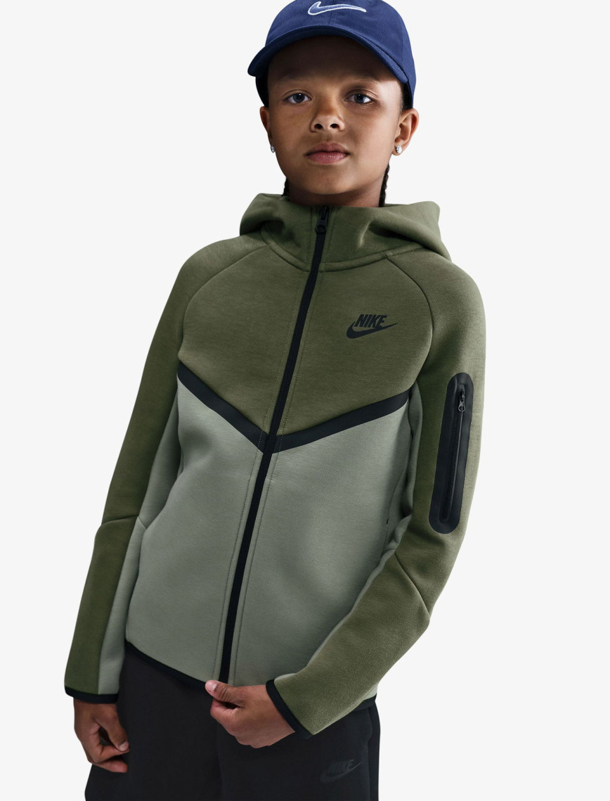 Nike Sportswear Tech Fleece Genç Çocuk Yeşil Eşofman Üstü Nike Sportswear Tech Fleece Genç Çocuk Yeşil Eşofman Üstü