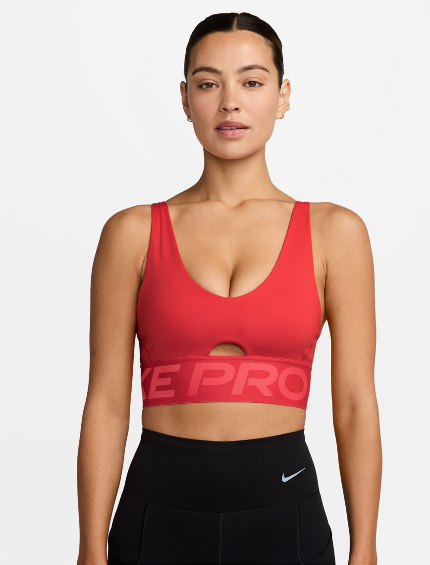 Nike Pro Indy Plunge Kadın Pembe Bra Nike Pro Indy Plunge Kadın Pembe Bra