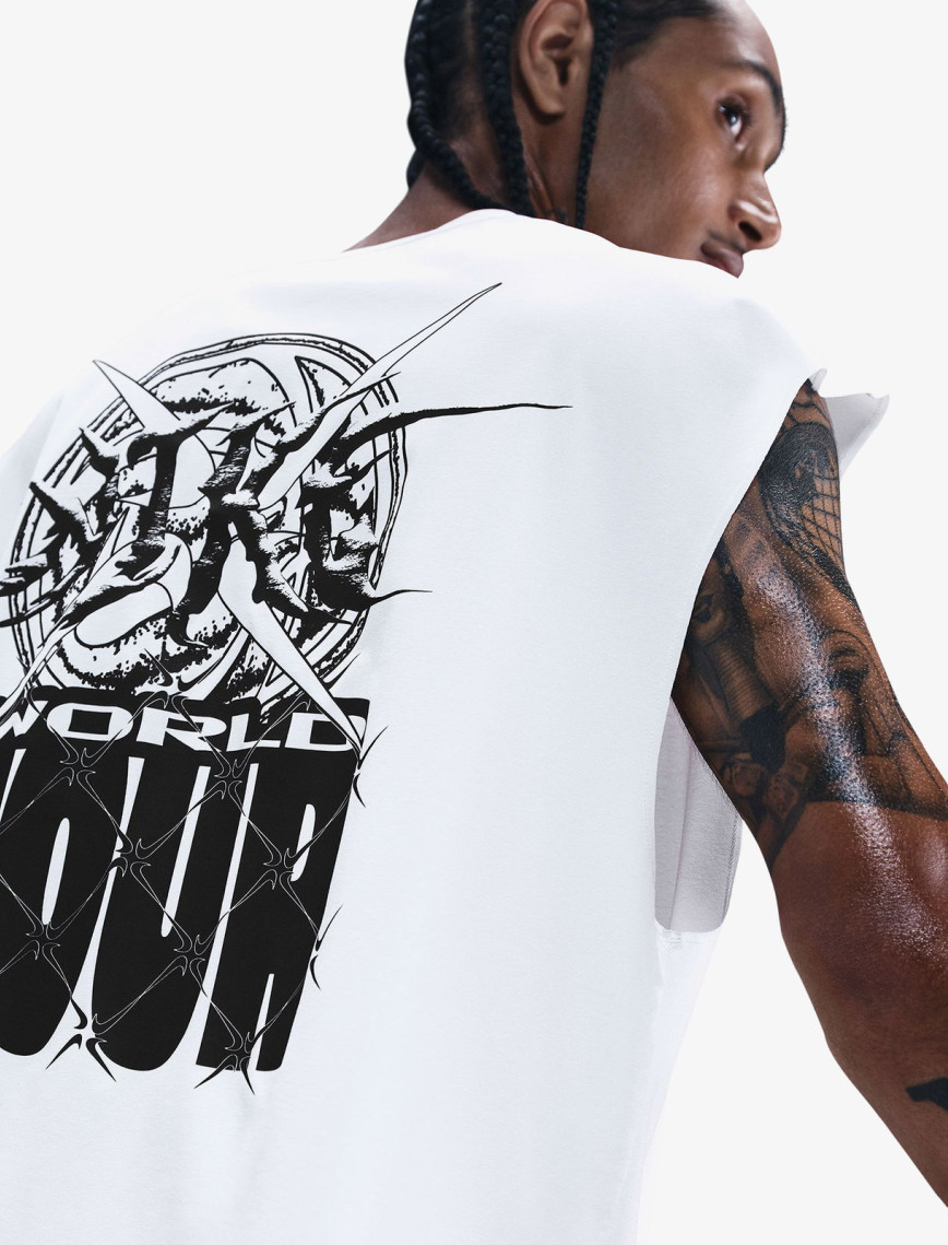 Nike Dri-Fit Top Street Erkek Beyaz T-Shirt Nike Dri-Fit Top Street Erkek Beyaz T-Shirt