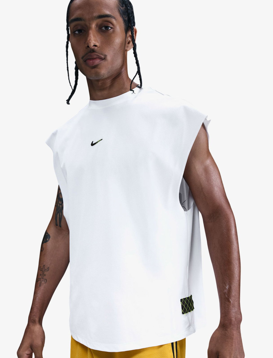 Nike Dri-Fit Top Street Erkek Beyaz T-Shirt Nike Dri-Fit Top Street Erkek Beyaz T-Shirt