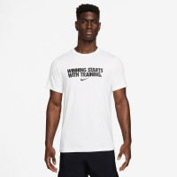 Nike Dri-Fit Winning Erkek Beyaz T-Shirt