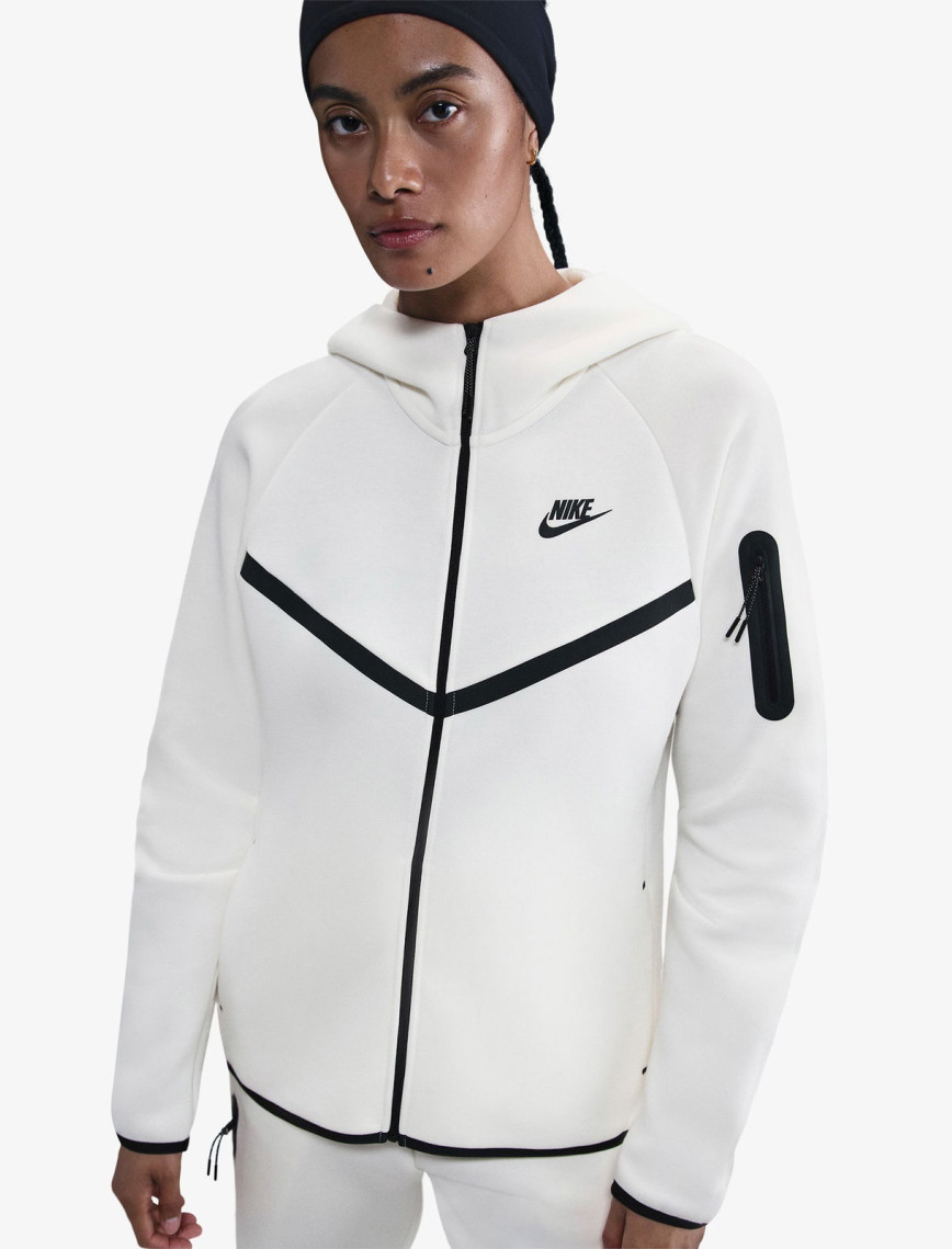 Nike Sportswear Tech Fleece Windrunner Kadın Beyaz Eşofman Üstü Nike Sportswear Tech Fleece Windrunner Kadın Beyaz Eşofman Üstü