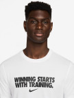 Nike Dri-Fit Winning Erkek Beyaz T-Shirt