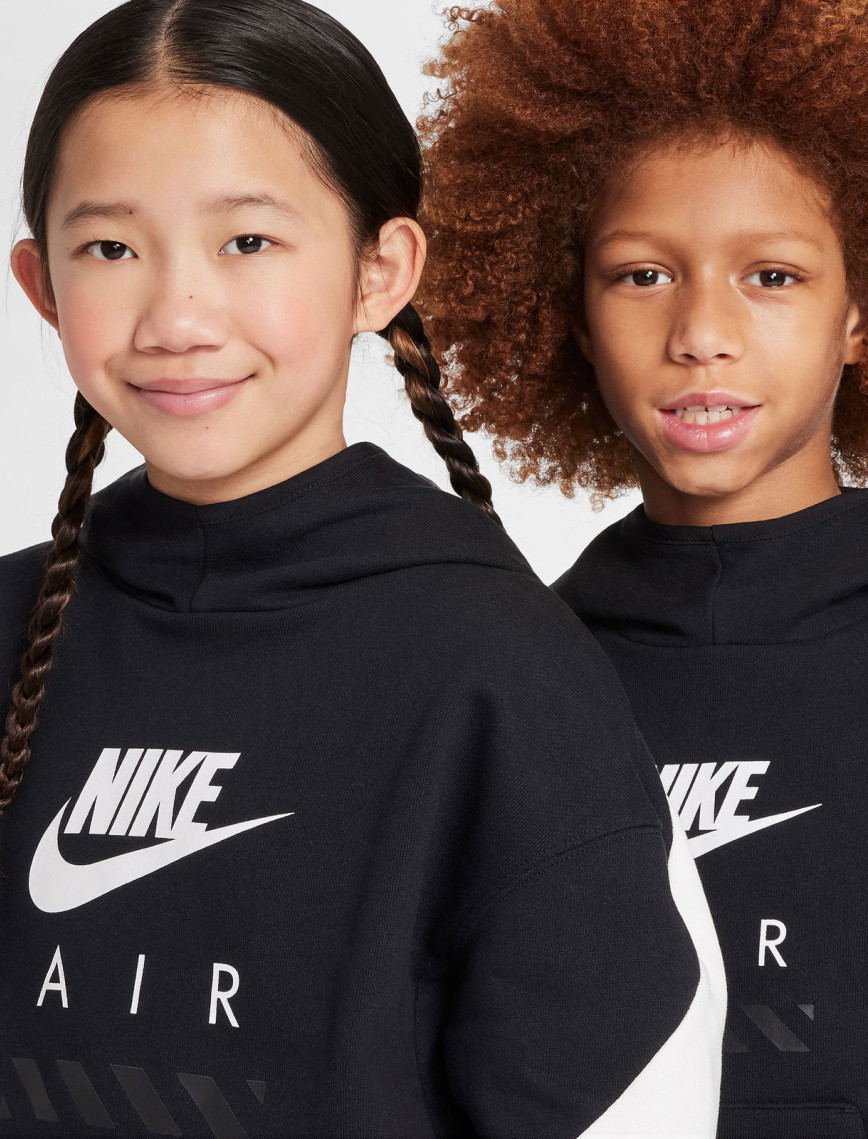Nike Air Fleece Genç Çocuk Siyah Sweatshirt Nike Air Fleece Genç Çocuk Siyah Sweatshirt