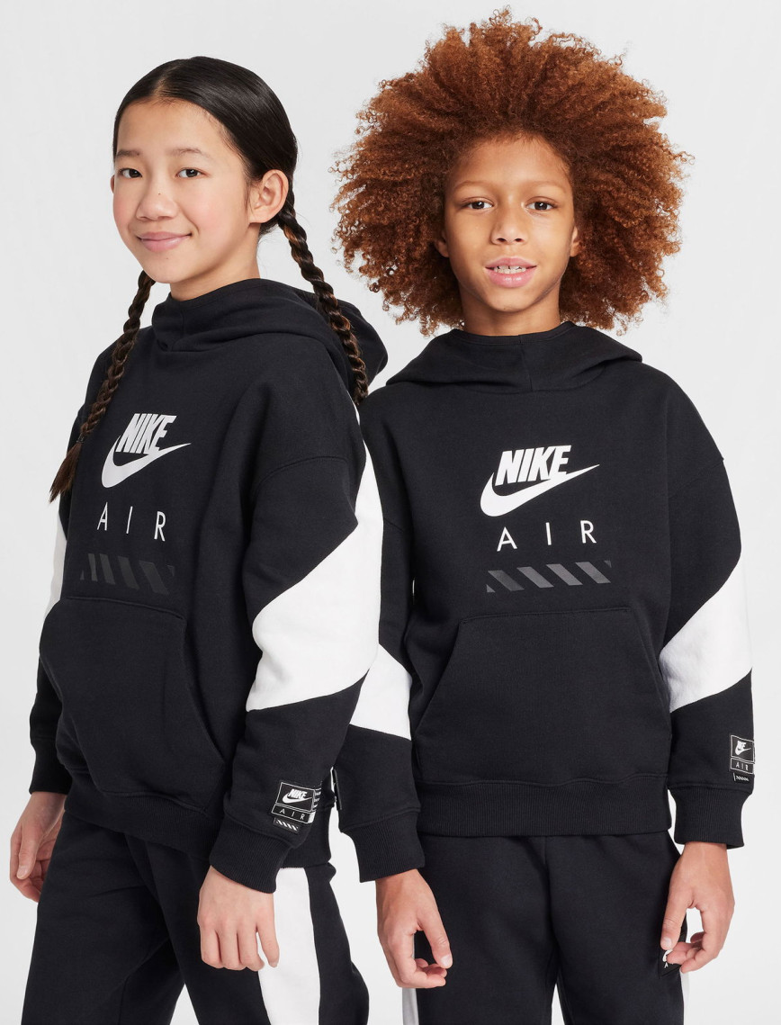 Nike Air Fleece Genç Çocuk Siyah Sweatshirt Nike Air Fleece Genç Çocuk Siyah Sweatshirt