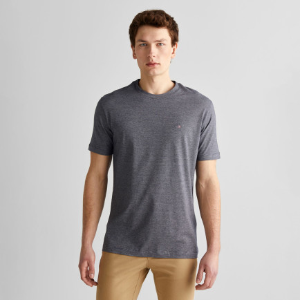 GANT Erkek Lacivert Regular Fit Bisiklet Yaka Çizgili T-Shirt GANT Erkek Lacivert Regular Fit Bisiklet Yaka Çizgili T-Shirt