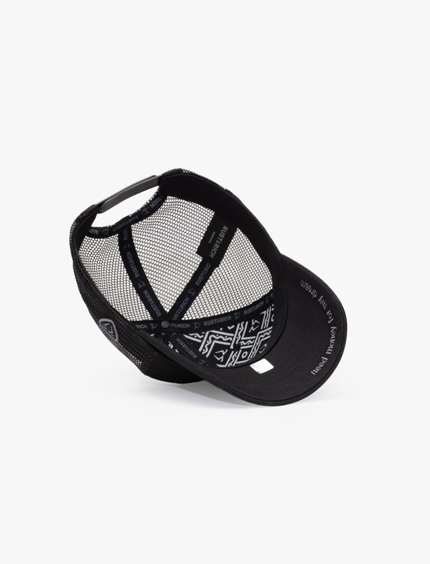 RustandRich Kadın Erkek Siyah/Gümüş Baseball Şapka-Timeless Collection-Mini Boss RustandRich Kadın Erkek Siyah/Gümüş Baseball Şapka-Timeless Collection-Mini Boss