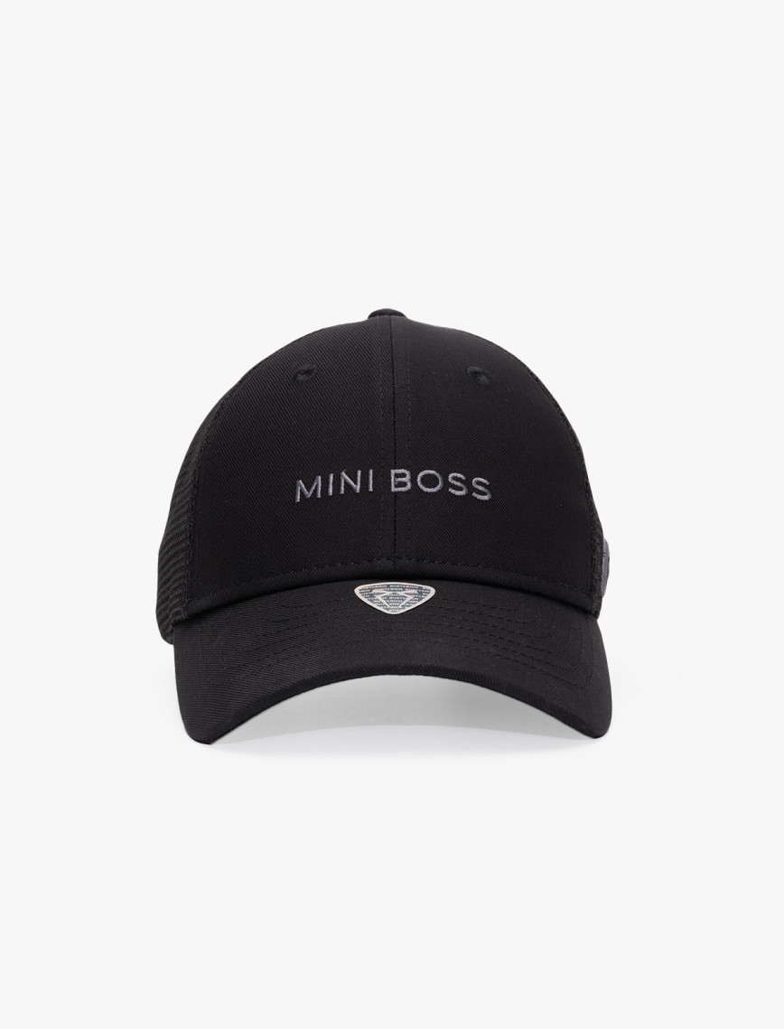 RustandRich Kadın Erkek Siyah/Gümüş Baseball Şapka-Timeless Collection-Mini Boss RustandRich Kadın Erkek Siyah/Gümüş Baseball Şapka-Timeless Collection-Mini Boss