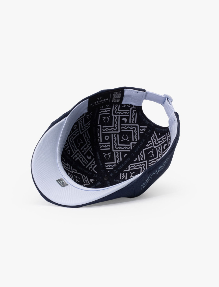 RustandRich Kadın Erkek İndigo Casket Şapka-Timeless Collection-Linen RustandRich Kadın Erkek İndigo Casket Şapka-Timeless Collection-Linen