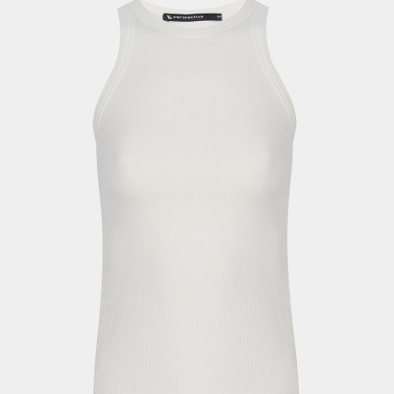 Ekru Daminas Slim Fit Bisiklet Yaka Sıfır Kol Bluz Ekru Daminas Slim Fit Bisiklet Yaka Sıfır Kol Bluz