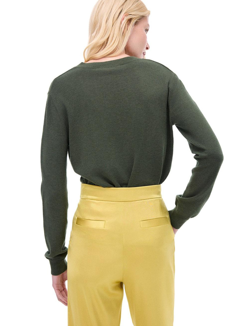 Wonder Regular Fit Yağ Yeşili Renk Kadın Pantolon Wonder Regular Fit Yağ Yeşili Renk Kadın Pantolon