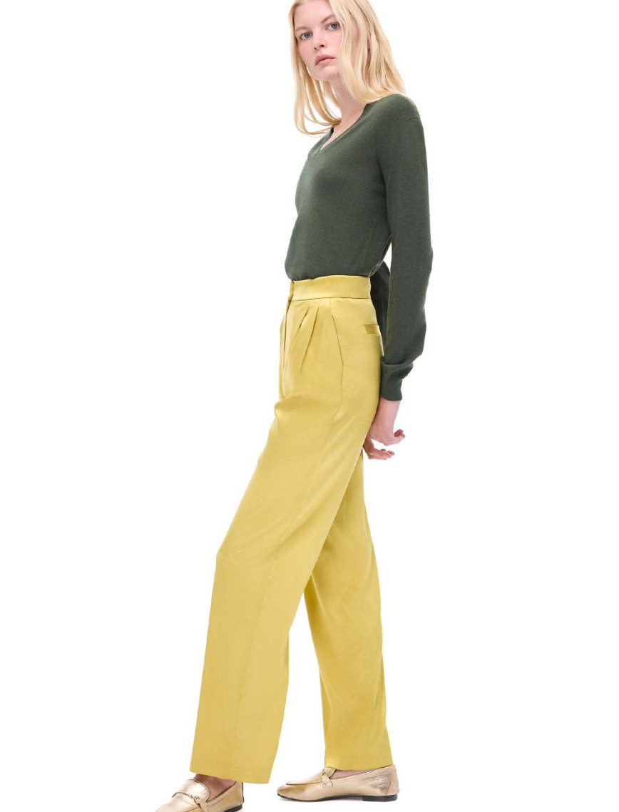 Wonder Regular Fit Yağ Yeşili Renk Kadın Pantolon Wonder Regular Fit Yağ Yeşili Renk Kadın Pantolon