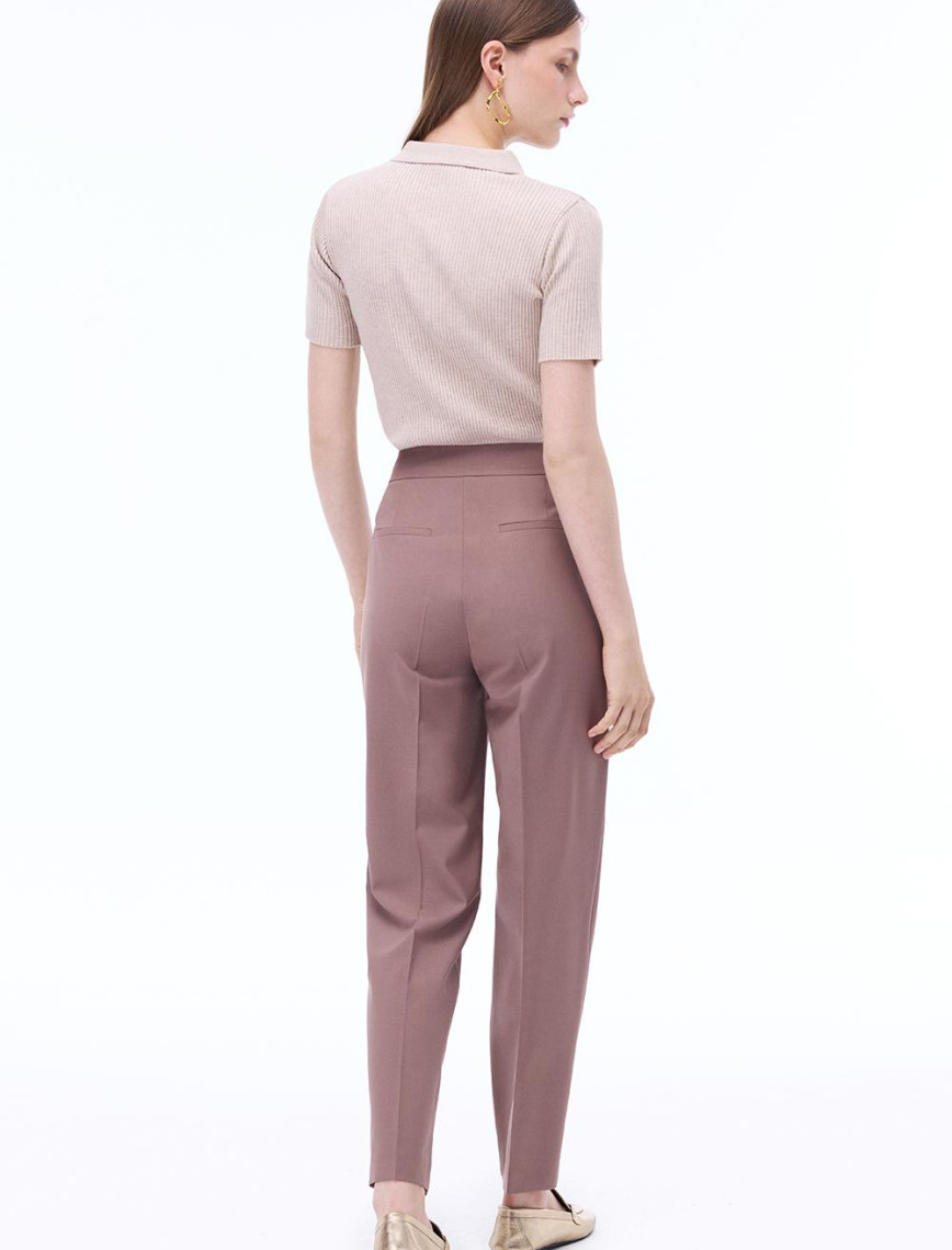 Alfios Regular Fit Bilek Boy Boru Paça Vizon Renk Kadın Pantolon Alfios Regular Fit Bilek Boy Boru Paça Vizon Renk Kadın Pantolon