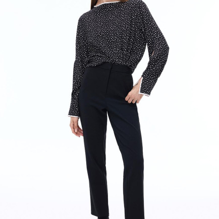 Always Regular Fit Boru Paça Siyah Renk Kadın Pantolon