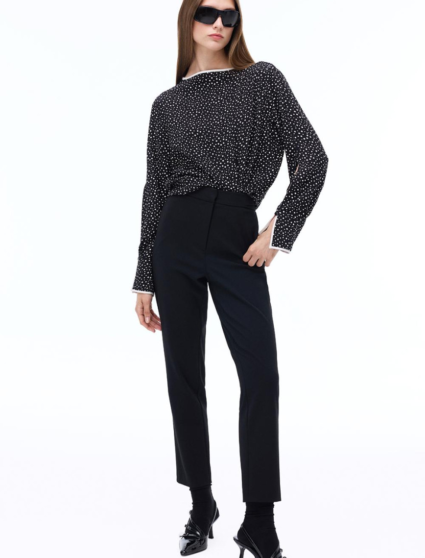 Always Regular Fit Boru Paça Siyah Renk Kadın Pantolon Always Regular Fit Boru Paça Siyah Renk Kadın Pantolon