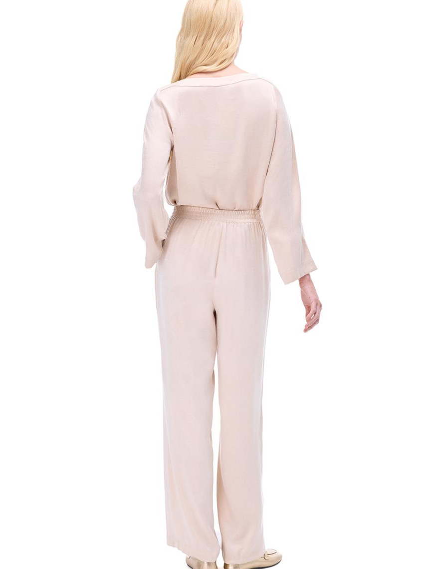 Bambuck Regular Fit Geniş Paça Bej Renk Kadın Pantolon Bambuck Regular Fit Geniş Paça Bej Renk Kadın Pantolon