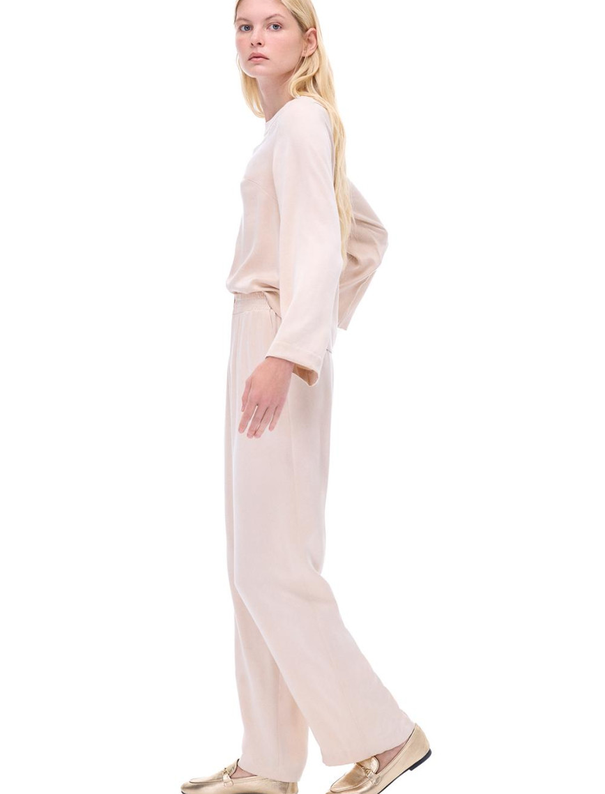 Bambuck Regular Fit Geniş Paça Bej Renk Kadın Pantolon Bambuck Regular Fit Geniş Paça Bej Renk Kadın Pantolon