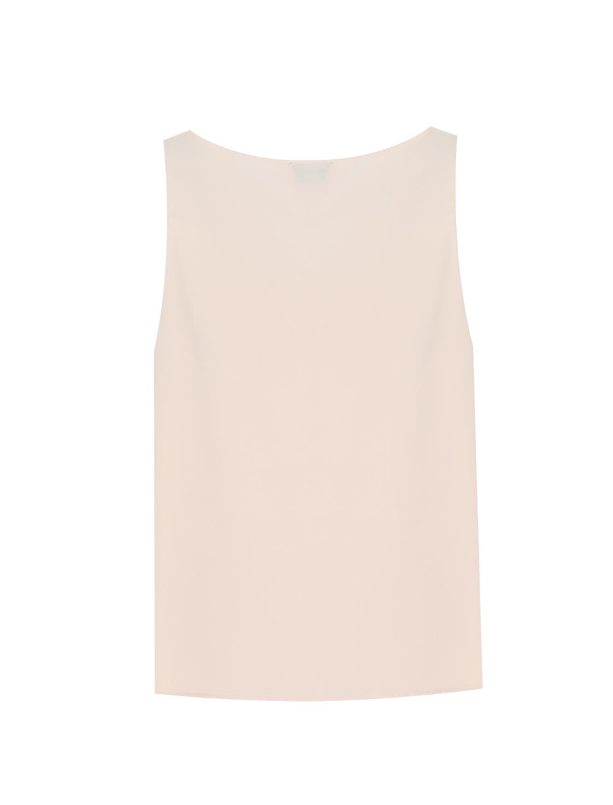 Farewell Regular Fit Standart Boy Sıfır Kol V-Yaka Bej Bluz Farewell Regular Fit Standart Boy Sıfır Kol V-Yaka Bej Bluz