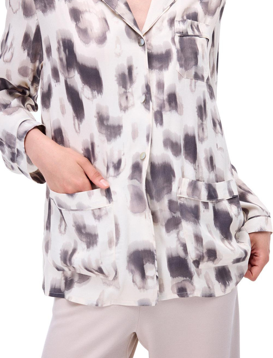 Breeze Rahat Kalıp Standart Boy Düşük Kollu Ceket Yaka Bej Gömlek Breeze Rahat Kalıp Standart Boy Düşük Kollu Ceket Yaka Bej Gömlek