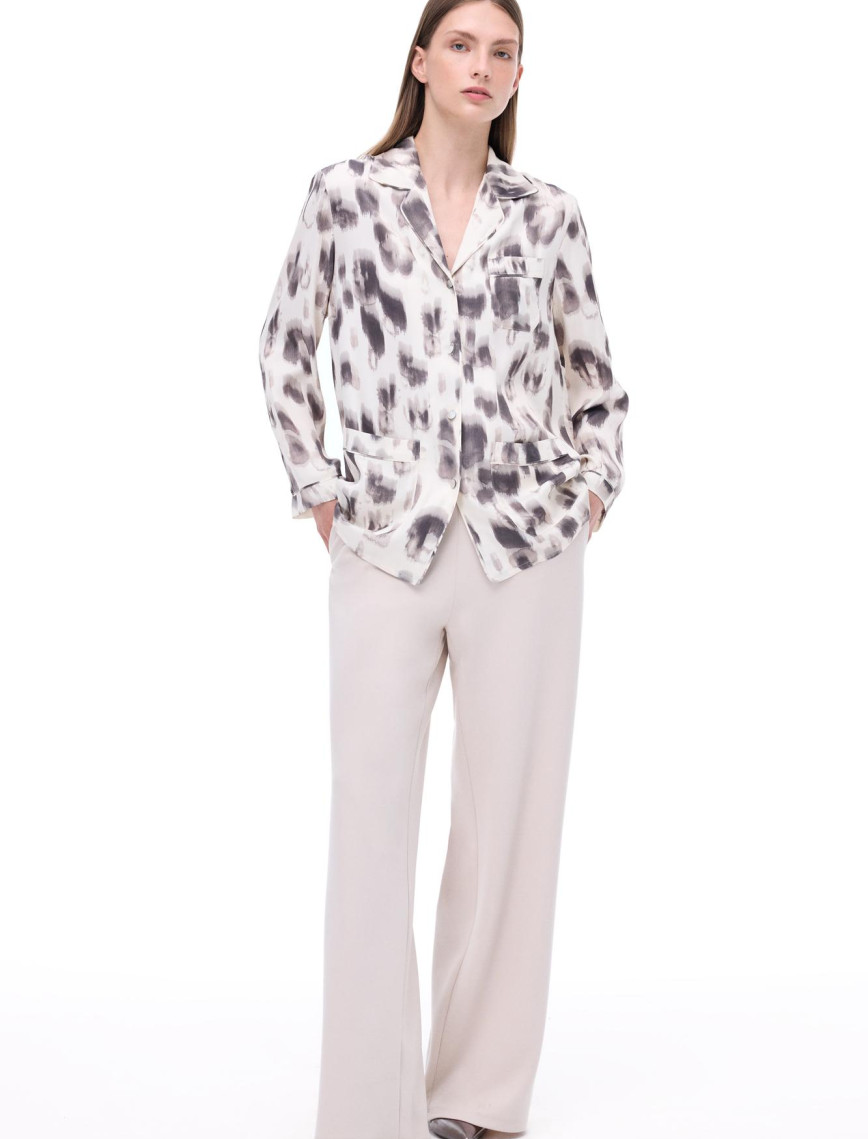 Breeze Rahat Kalıp Standart Boy Düşük Kollu Ceket Yaka Bej Gömlek Breeze Rahat Kalıp Standart Boy Düşük Kollu Ceket Yaka Bej Gömlek