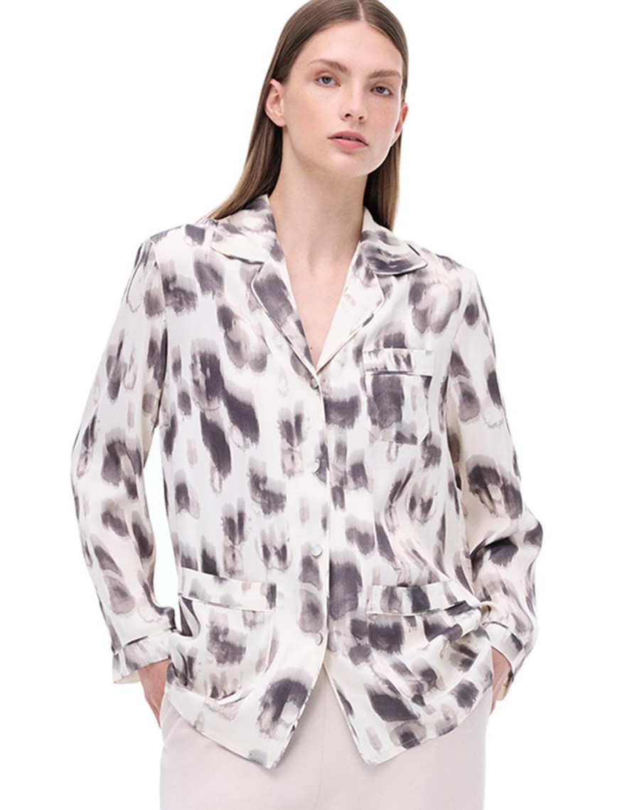 Breeze Rahat Kalıp Standart Boy Düşük Kollu Ceket Yaka Bej Gömlek Breeze Rahat Kalıp Standart Boy Düşük Kollu Ceket Yaka Bej Gömlek