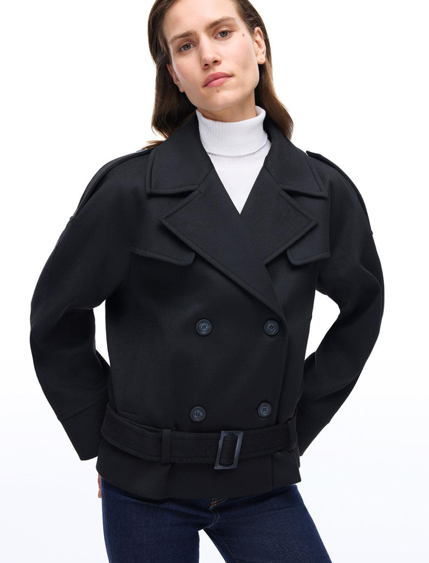 Sensorial Rahat Kalıp Kısa Boy Takma Kol Erkek Yaka Siyah Kaban Sensorial Rahat Kalıp Kısa Boy Takma Kol Erkek Yaka Siyah Kaban