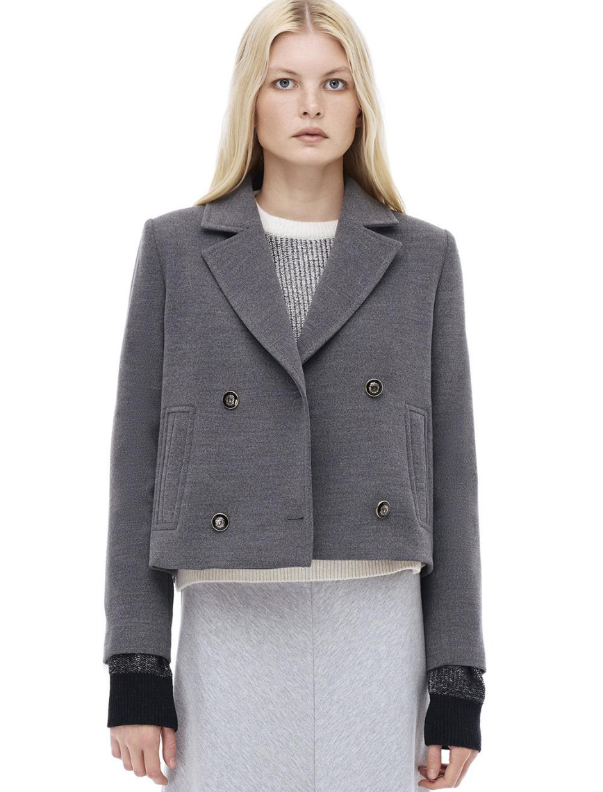 Mona Regular Fit Kısa Boy Takma Kol Erkek Yaka Antrasit Kaban Mona Regular Fit Kısa Boy Takma Kol Erkek Yaka Antrasit Kaban