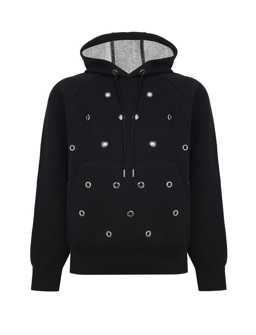 Triko Regular Fit Standart Boy Reglan Kol Kapüşonlu Siyah Kazak Triko Regular Fit Standart Boy Reglan Kol Kapüşonlu Siyah Kazak