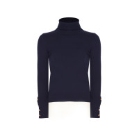 Triko Slim Fit Standart Boy Takma Kol Balıkçı Yaka Lacivert Kazak