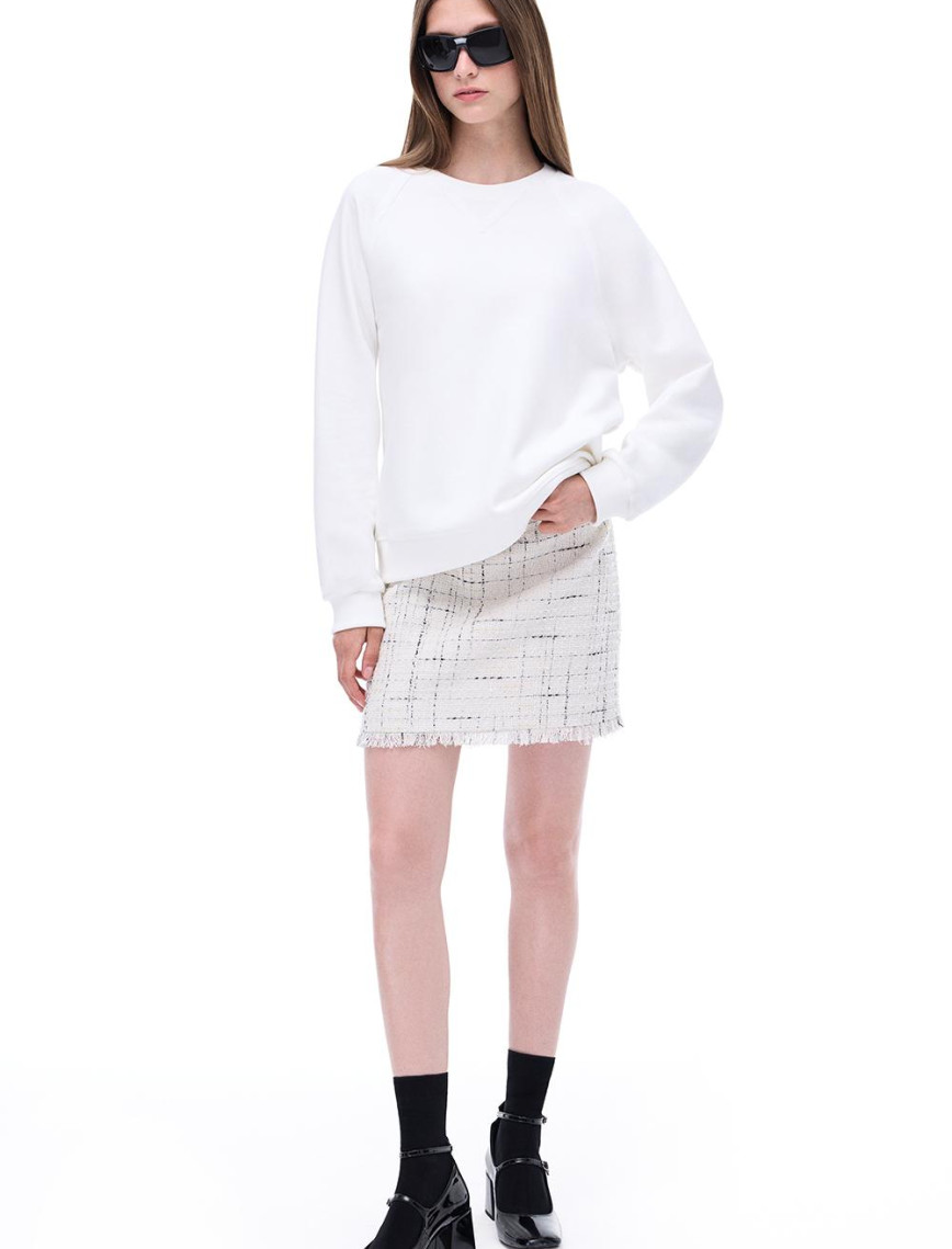 Antors Regular Fit Standart Boy Reglan Kol V-Yaka Ekru Ust Antors Regular Fit Standart Boy Reglan Kol V-Yaka Ekru Ust