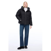 Awans Rahat Kalıp Kısa Boy Düşük Kollu Kapüşonlu Siyah Mont Awans Rahat Kalıp Kısa Boy Düşük Kollu Kapüşonlu Siyah Mont