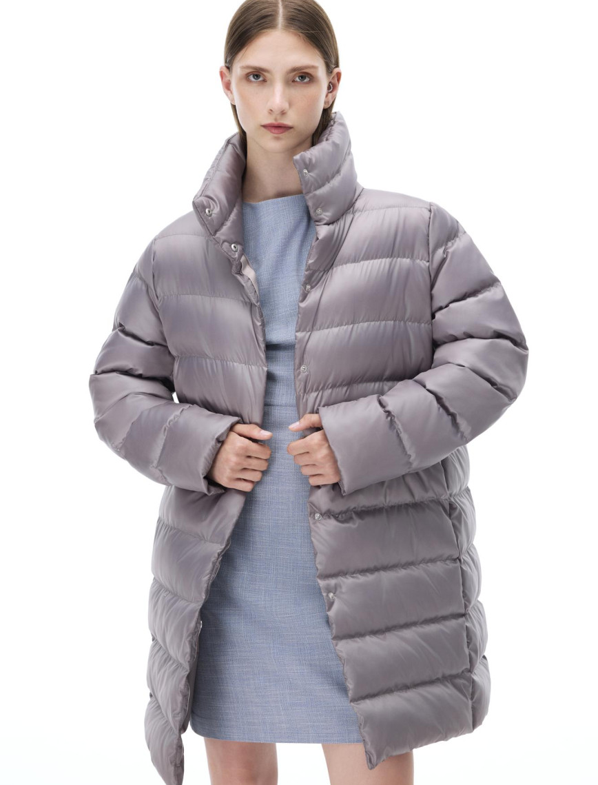 Awans Regular Fit Diz Üstü Takma Kol Hakim Yaka Gri Mont Awans Regular Fit Diz Üstü Takma Kol Hakim Yaka Gri Mont