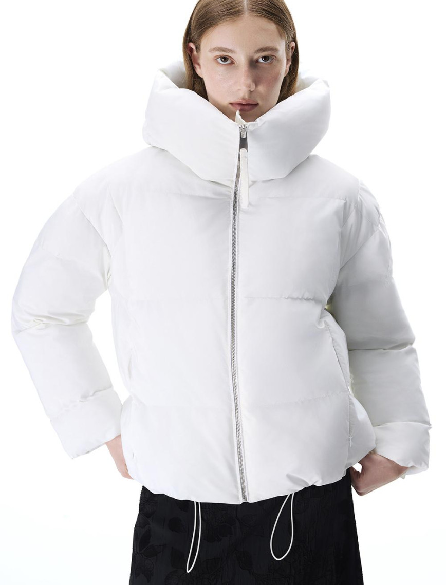 Awans Rahat Kalıp Kısa Boy Düşük Kollu Kapüşonlu Siyah Mont Awans Rahat Kalıp Kısa Boy Düşük Kollu Kapüşonlu Siyah Mont