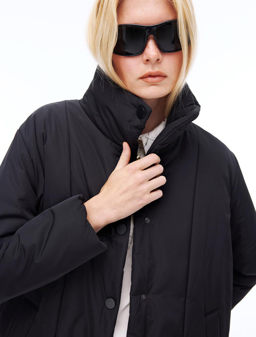 Awans Rahat Kalıp Kısa Boy Takma Kol Hakim Yaka Siyah Mont Awans Rahat Kalıp Kısa Boy Takma Kol Hakim Yaka Siyah Mont