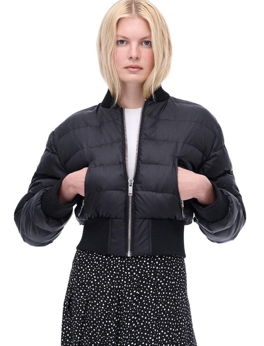 Awans Regular Fit Crop Boy Düşük Kollu Bisiklet Yaka Siyah Mont Awans Regular Fit Crop Boy Düşük Kollu Bisiklet Yaka Siyah Mont