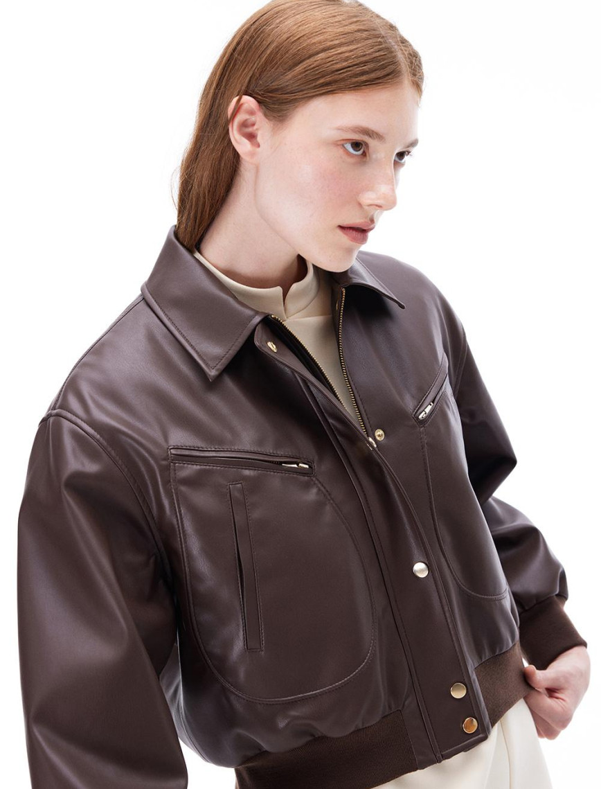 Dark Regular Fit Takma Kol Kahverengi Renk Kadın Mont Dark Regular Fit Takma Kol Kahverengi Renk Kadın Mont