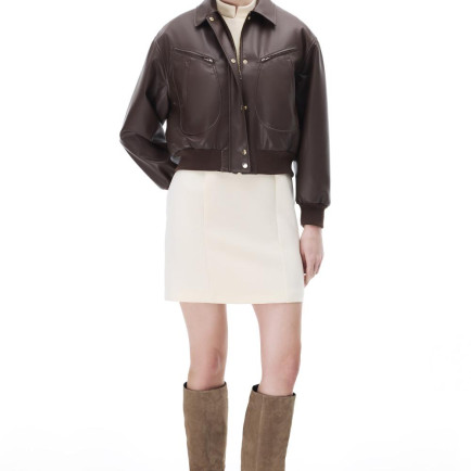 Dark Regular Fit Takma Kol Kahverengi Renk Kadın Mont